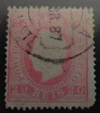 Selos Portugal 1884-D.luís Fita-direita Nova cor e valor 20 reis