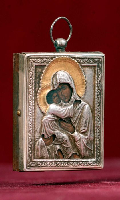 Ikona srebrna Madonna Wladimirska SREBRO Ag 925