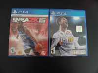 2-Pack Jogos FIFA 18 e NBA 2K15 PS4