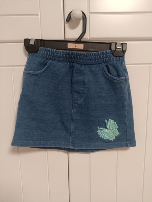 Spódniczka jeansowa / dresowa Kuniboo r. 86/92 z haftem motyla