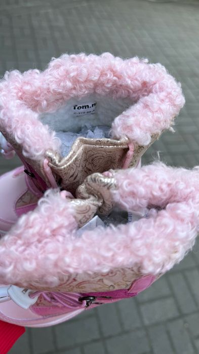 24р Зимние ботинки на девочку на овчине термо том.м