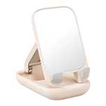 Regulowany stojak na telefon z lusterkiem Baseus Seashell Series - beż