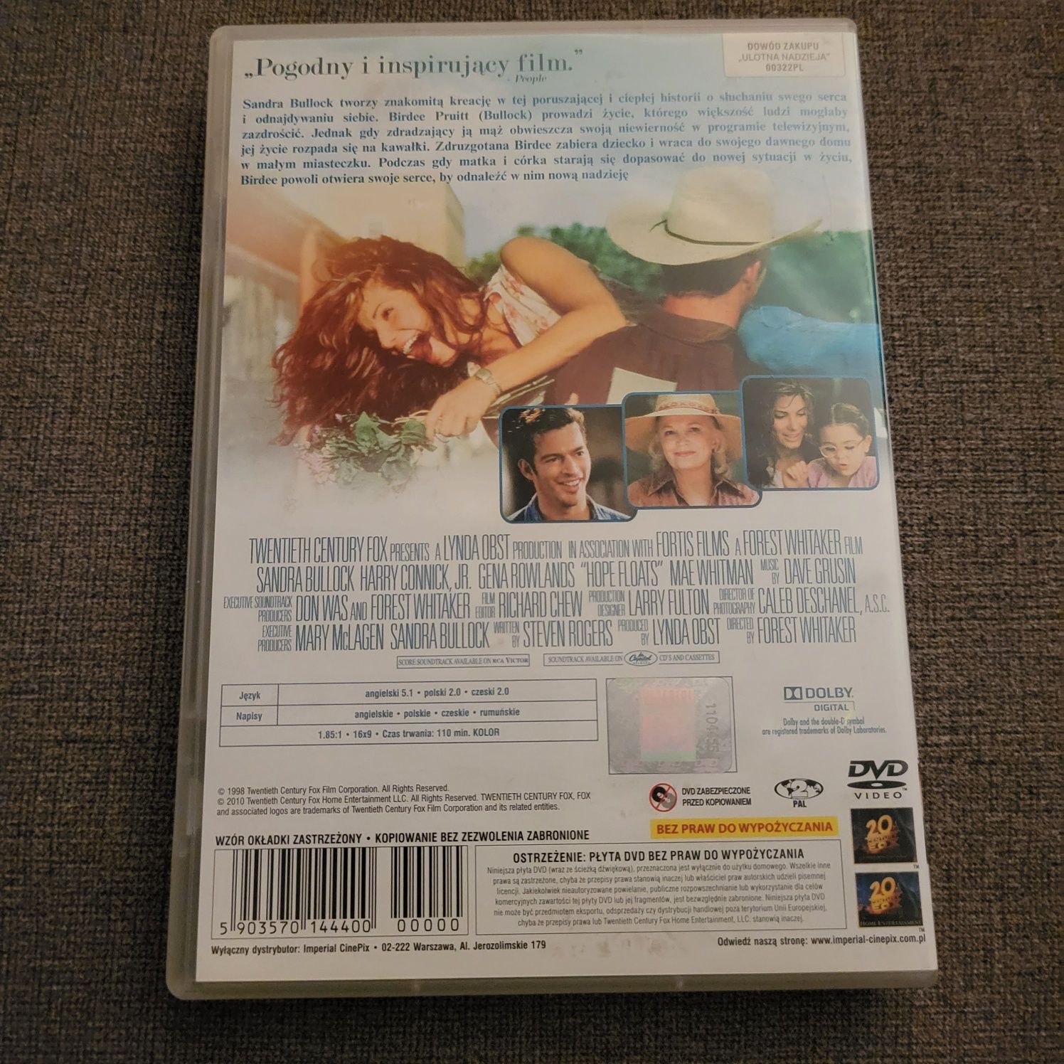DVD Ulotna nadzieja, lektor polski