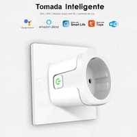 Tomada Wifi Google, Alexa, Tuya 16A/20A medidor energia