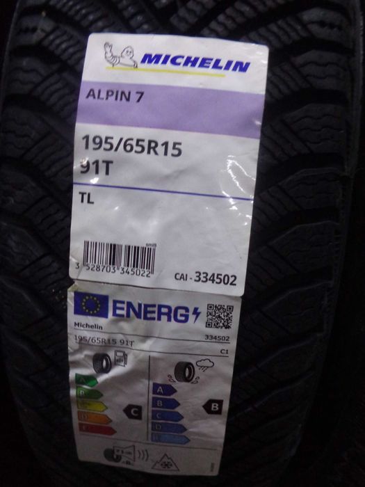 195/65R15 MICHELIN Alpin 7 , Nowe Opony Zimowe , kl. PREMIUM