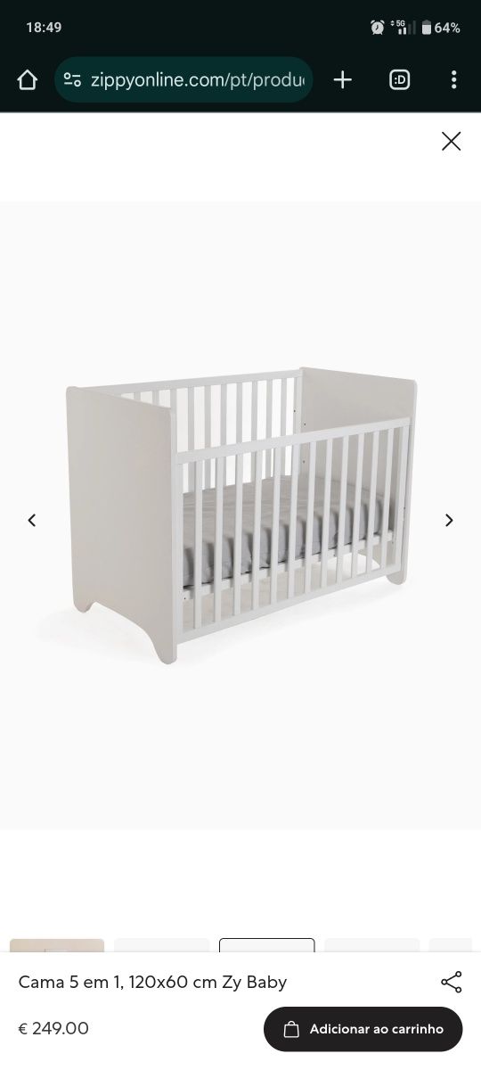 Cama 5 em 1, 120x60 cm Zippy Baby