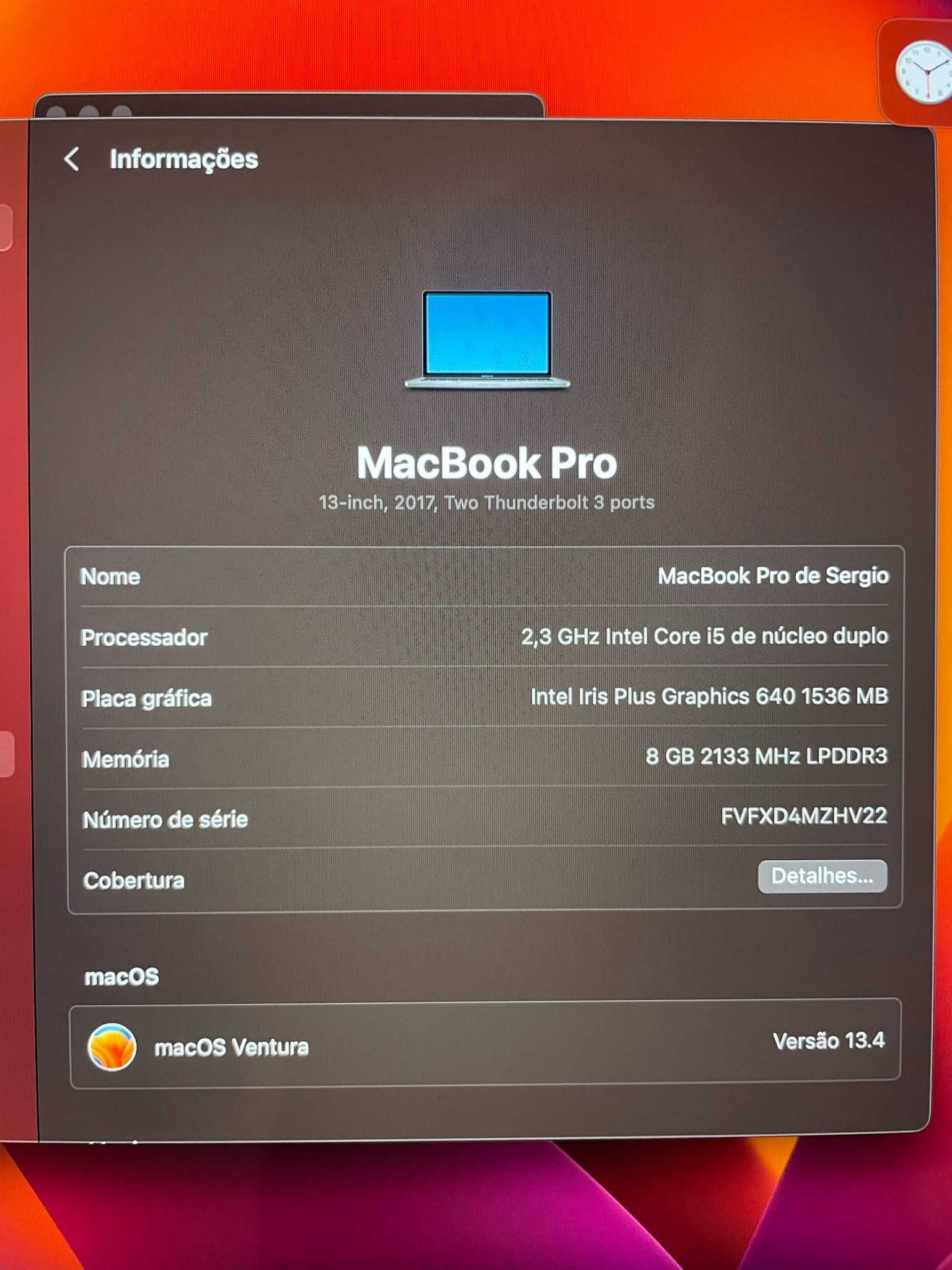 MacBook Pro 13'' 2017 Two Thunderbolt 3 ports