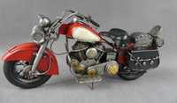Metalowy MOTOR retro pojazd 40 cm motocykl kolekcja
