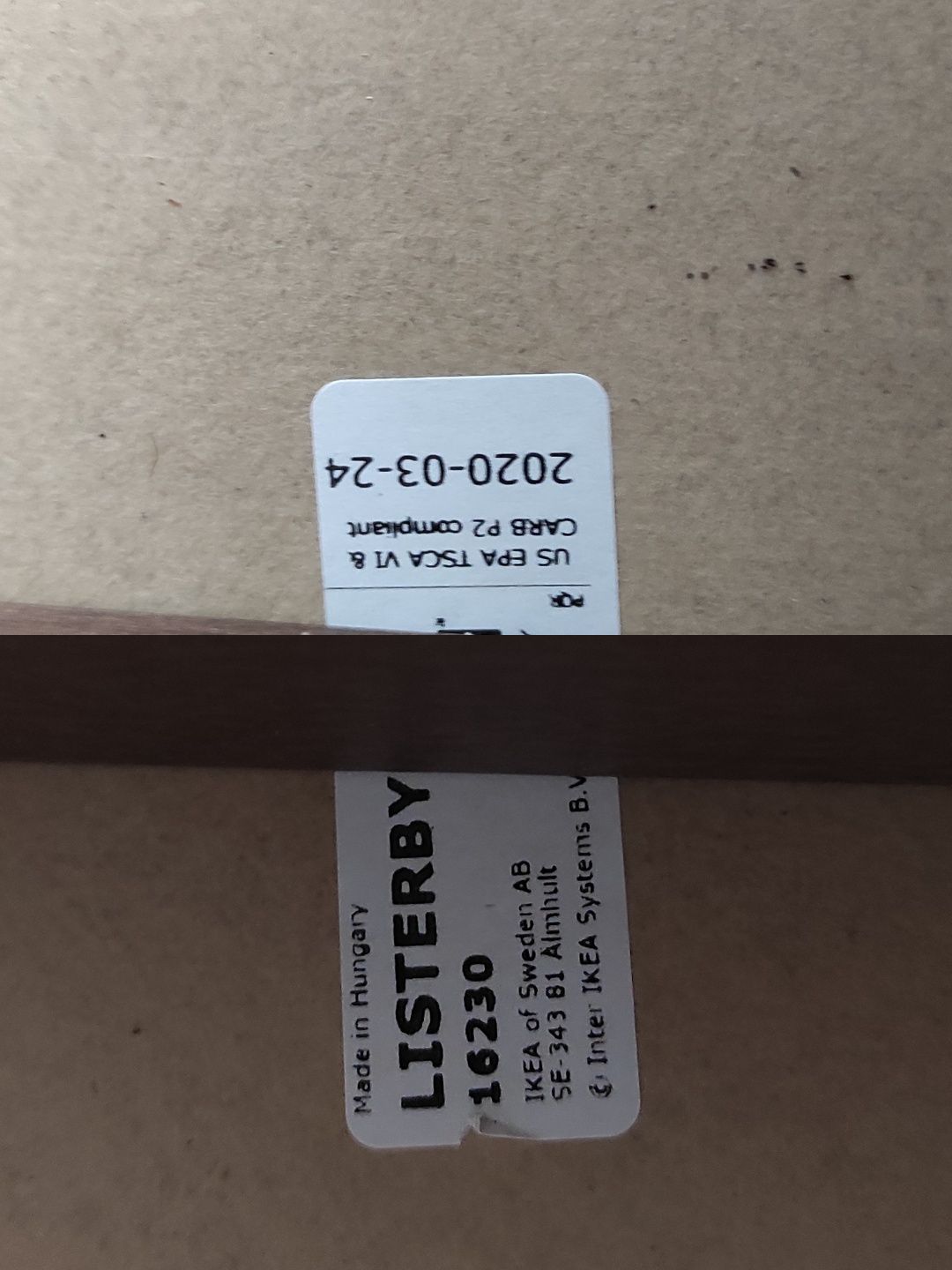 IKEA LISTERBY Stolik kawowy stół okrągły 90cm ciemnobrązowy