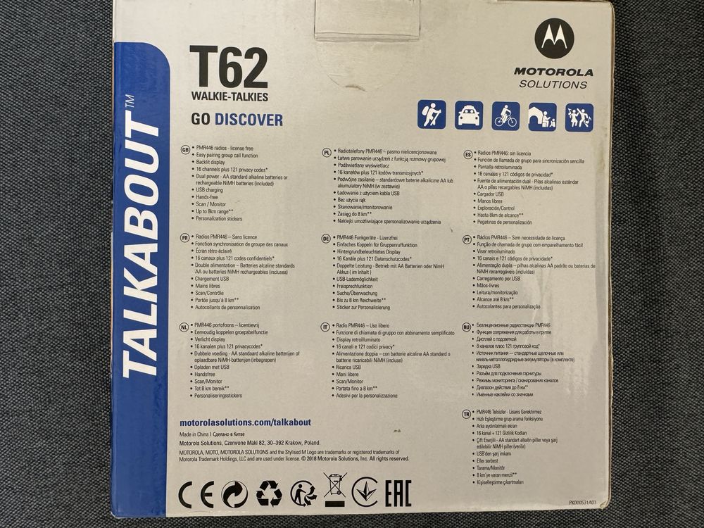 ФІНАЛЬНА ЦІНА Рація Motorola T62 за 2шт