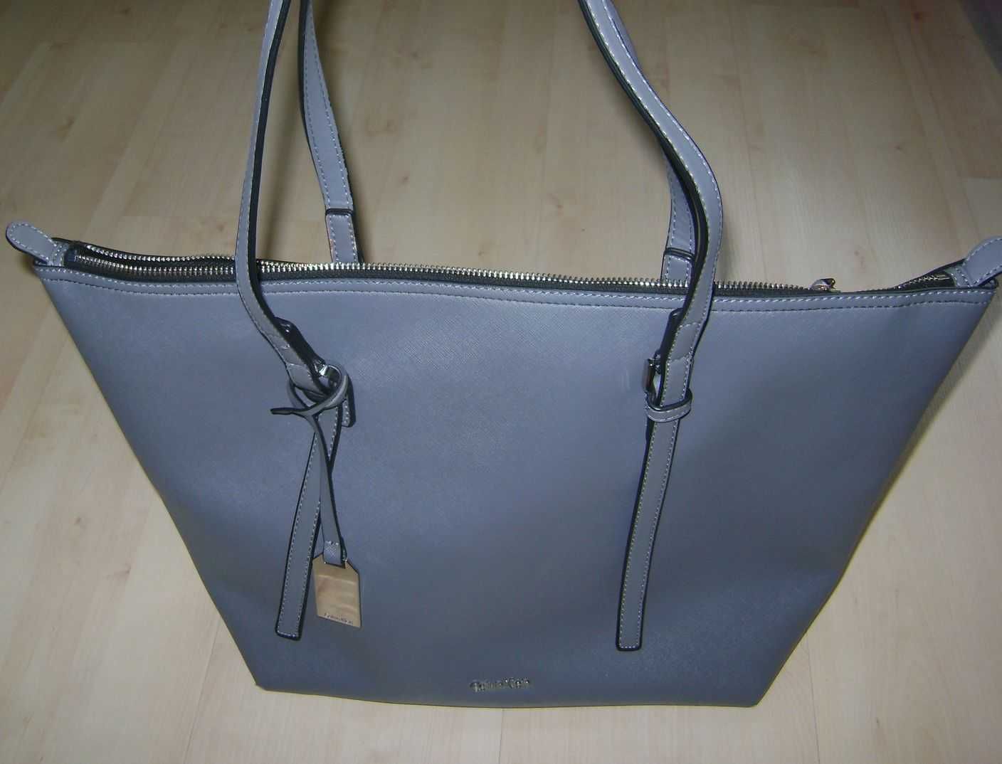 CALVIN KLEIN oryginalna torebka shopper szara