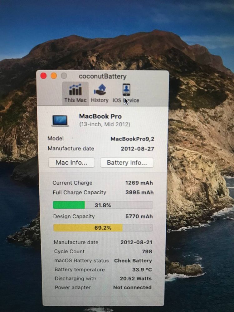 Macbook pro 13 2012 240 ssd 16gb ram a1278.