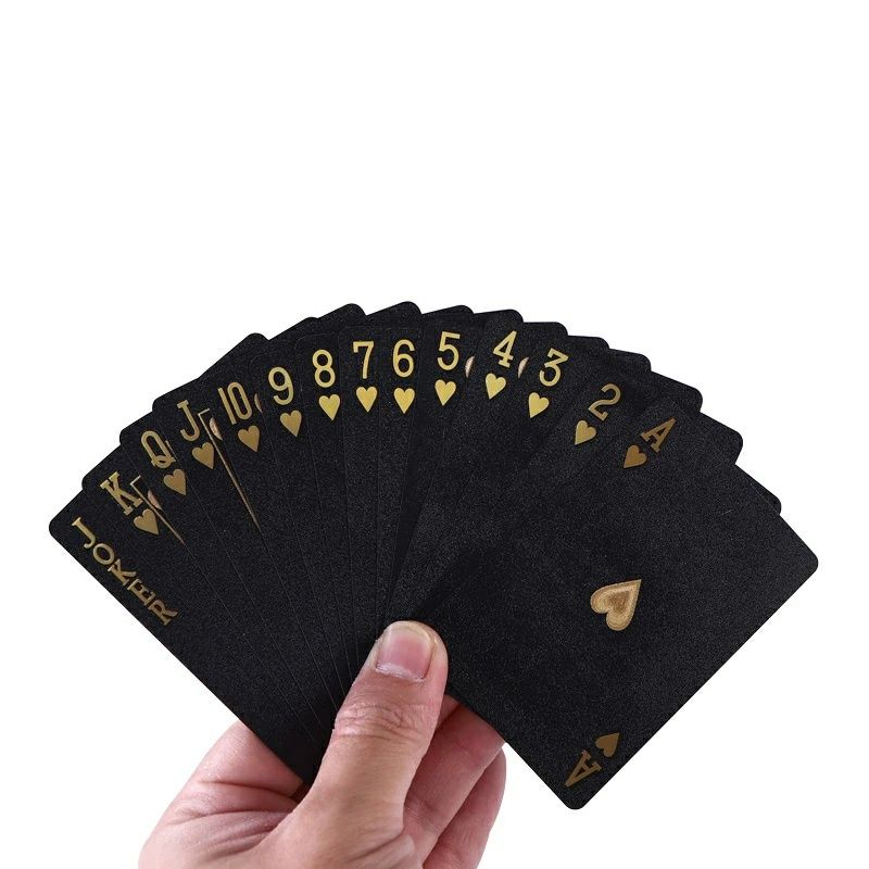 Cartas Negras Poker à Prova de Água