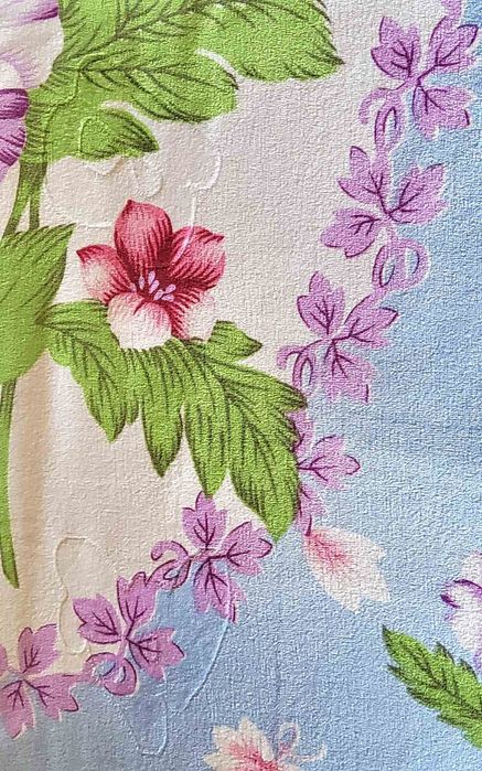 Махрове покривало плед на ліжко 100% бабовна, КВІТИ