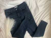 Spodnie jeansowe Zara granatowe nowe damskie wysoki stan