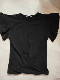 T-shirt Lalu czarny, oryginalny krój, ciekawy fason stan b.dobry.