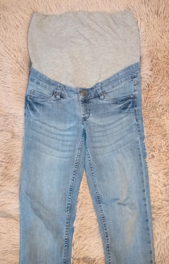 Spodnie jeansowe z pasem ciazowym 34