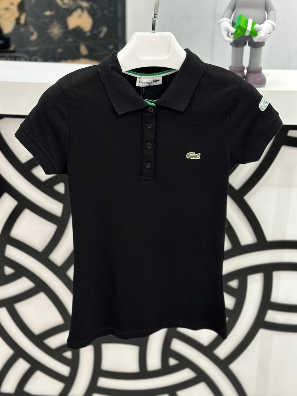 NEW SEASON 2024  Женское чорное поло Lacoste лето размеры: m-xxl