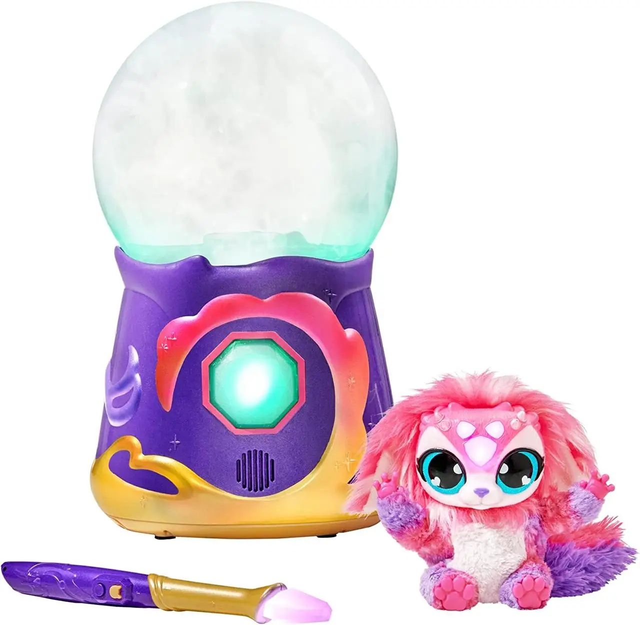 Интерактивный волшебный хрустальный шар с розовой плюшевой игрушкой Ma