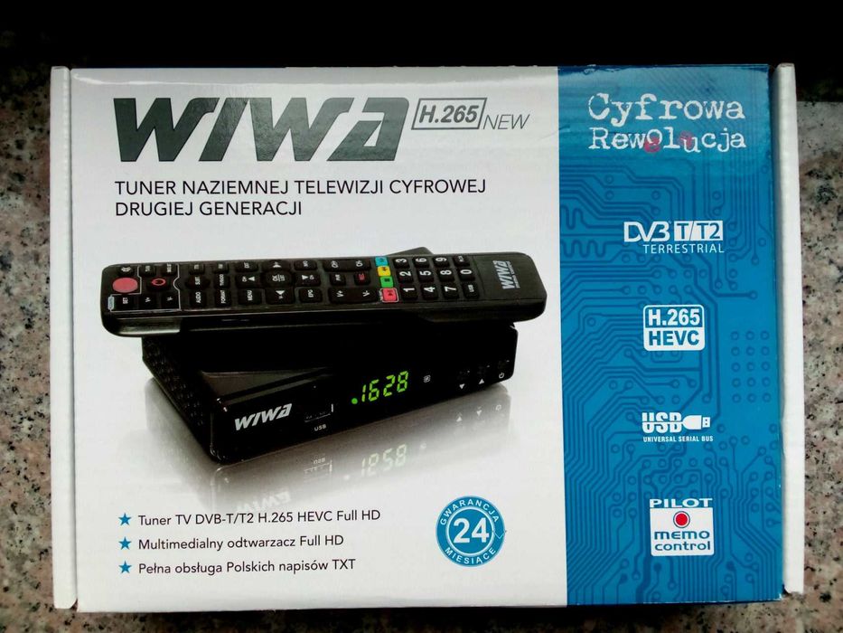 WIWA H.265 tuner naziemnej telewizji cyfrowej DVB-T2 HEVC