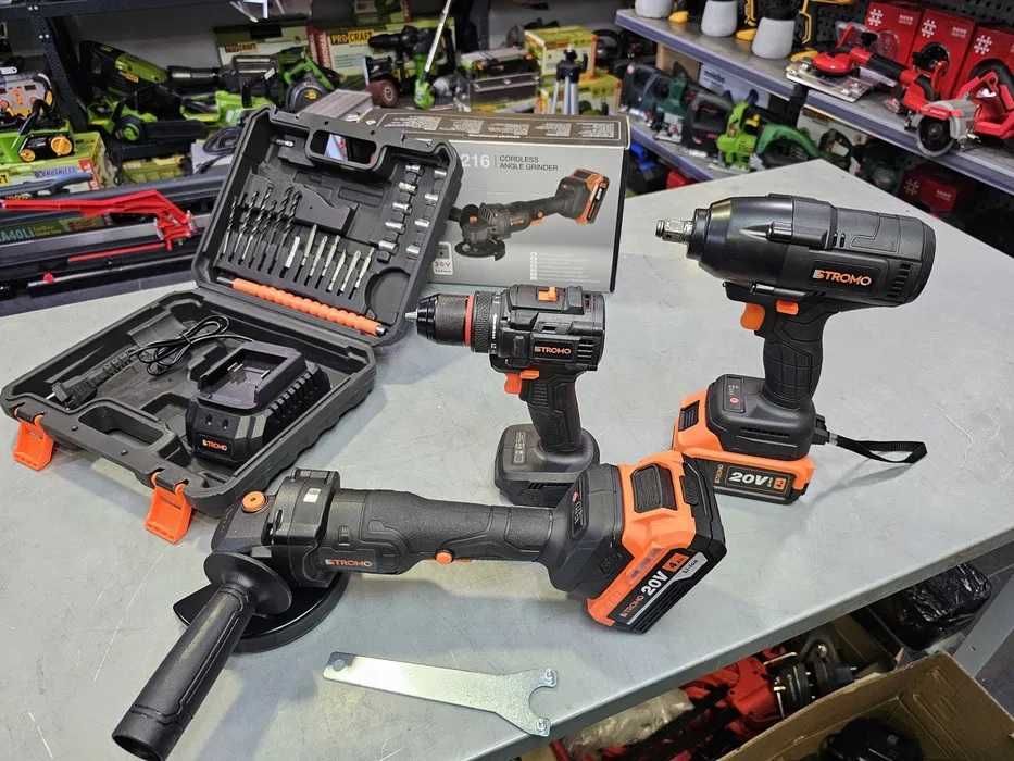 Комплект 3в1 Stromo,СтромоБолгарка,Шуруповерт,Гайковерт або Перфоратор