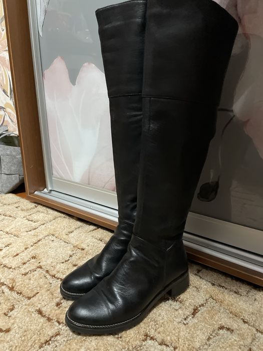 Шкіряні ботфорди 36 розмір