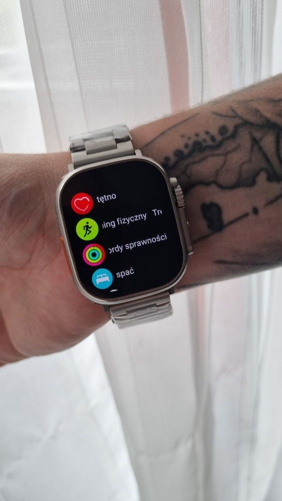 Smartwatch HK10 Ultra 3 srebrna bransoleta