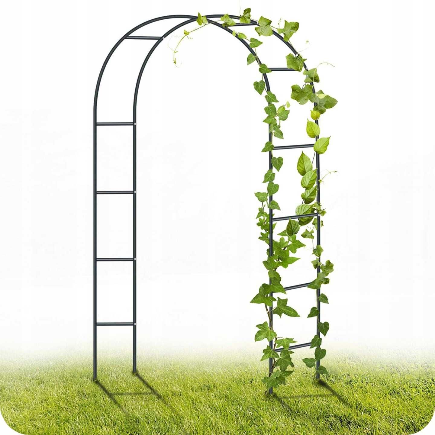 pergola ogrodowa tarasowa łuk uchwyt na róże kwiaty bluszcze 240 cm