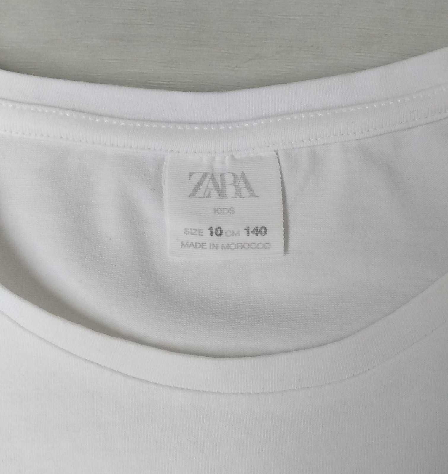 Футболка ZARA с блестящей аппликацией  блестки на девочку 10-11 лет