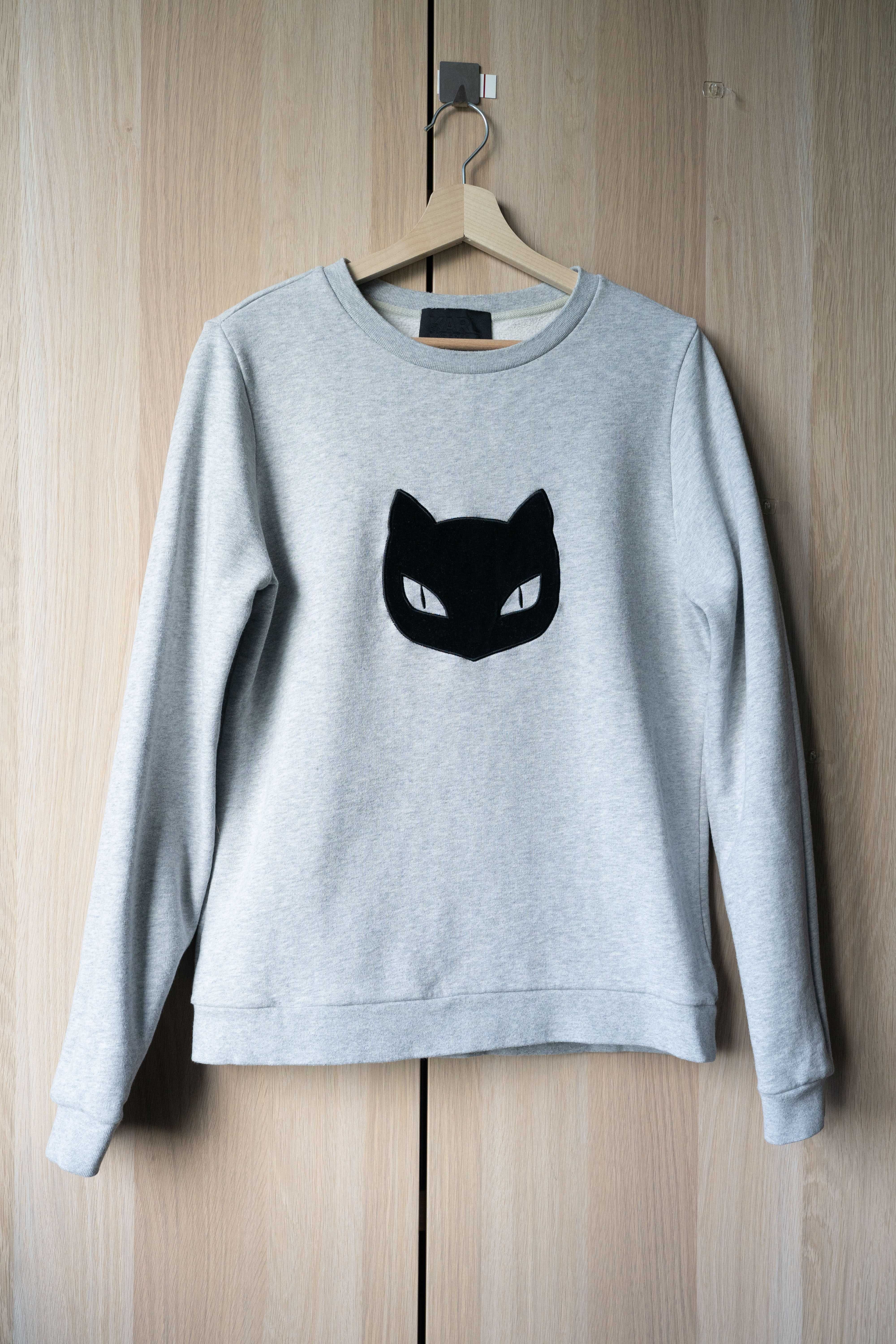 Bluza damska Karl Lagerfeld z polarem i wyszywanym kotem rozmiar L