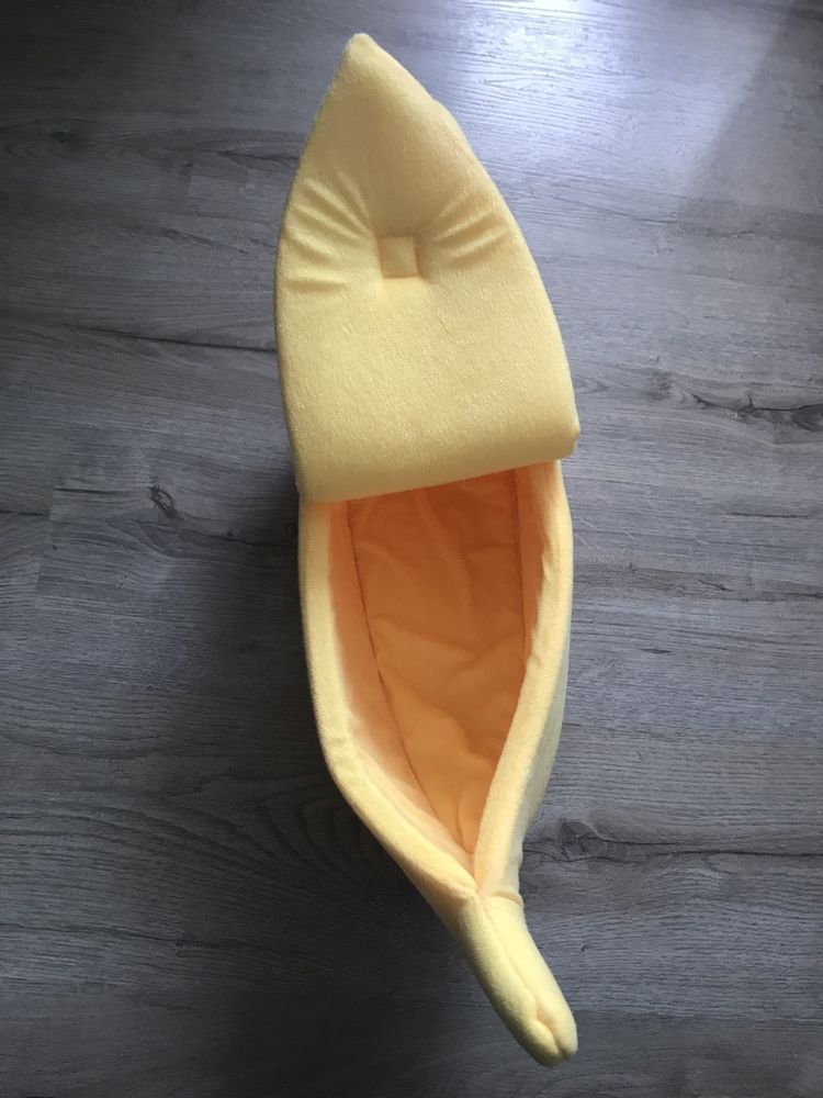 Dla kota/pieska/królika/ myszy/ szczura.. żółty banan legowisko 53 cm