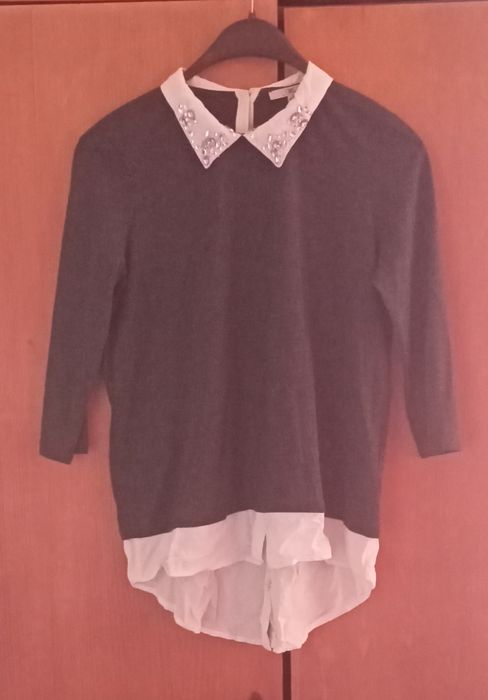 Свитер красный шерсть