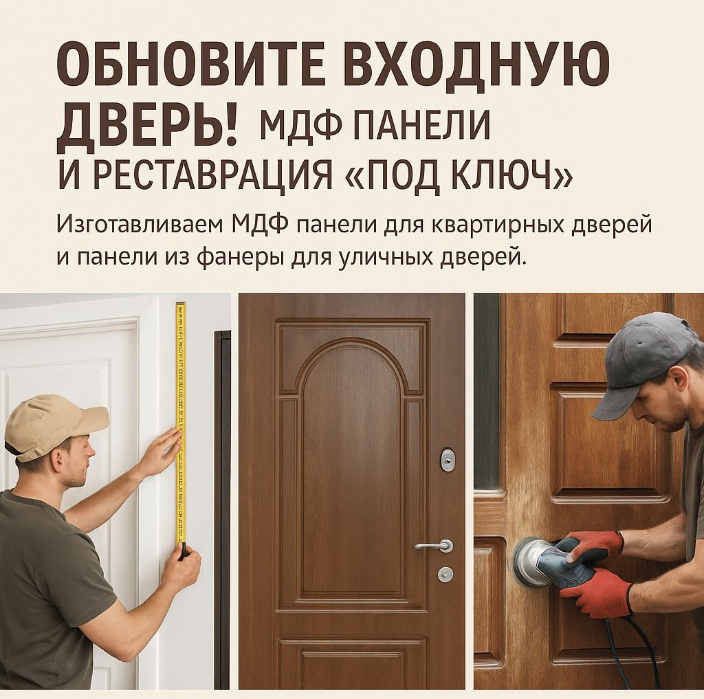 Меняем МДФ Двери, обшивка ,ремонт, изготовление новых фасадов .