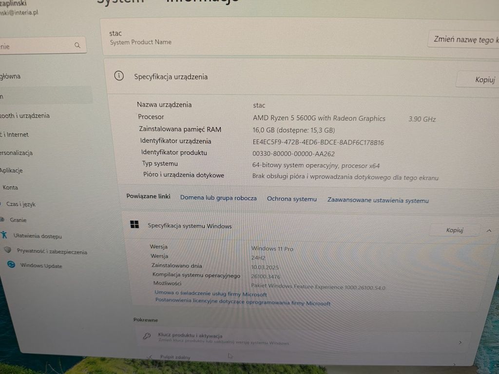Komputer AMD Ryżem 5 5600