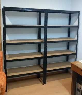 Распродажа Комплект 2шт. Стеллаж 150X70X30 Черный оцинкованный стелаж