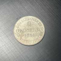 2 groschen 15 einen thaler Saksonia-Courga-Gothy stara moneta