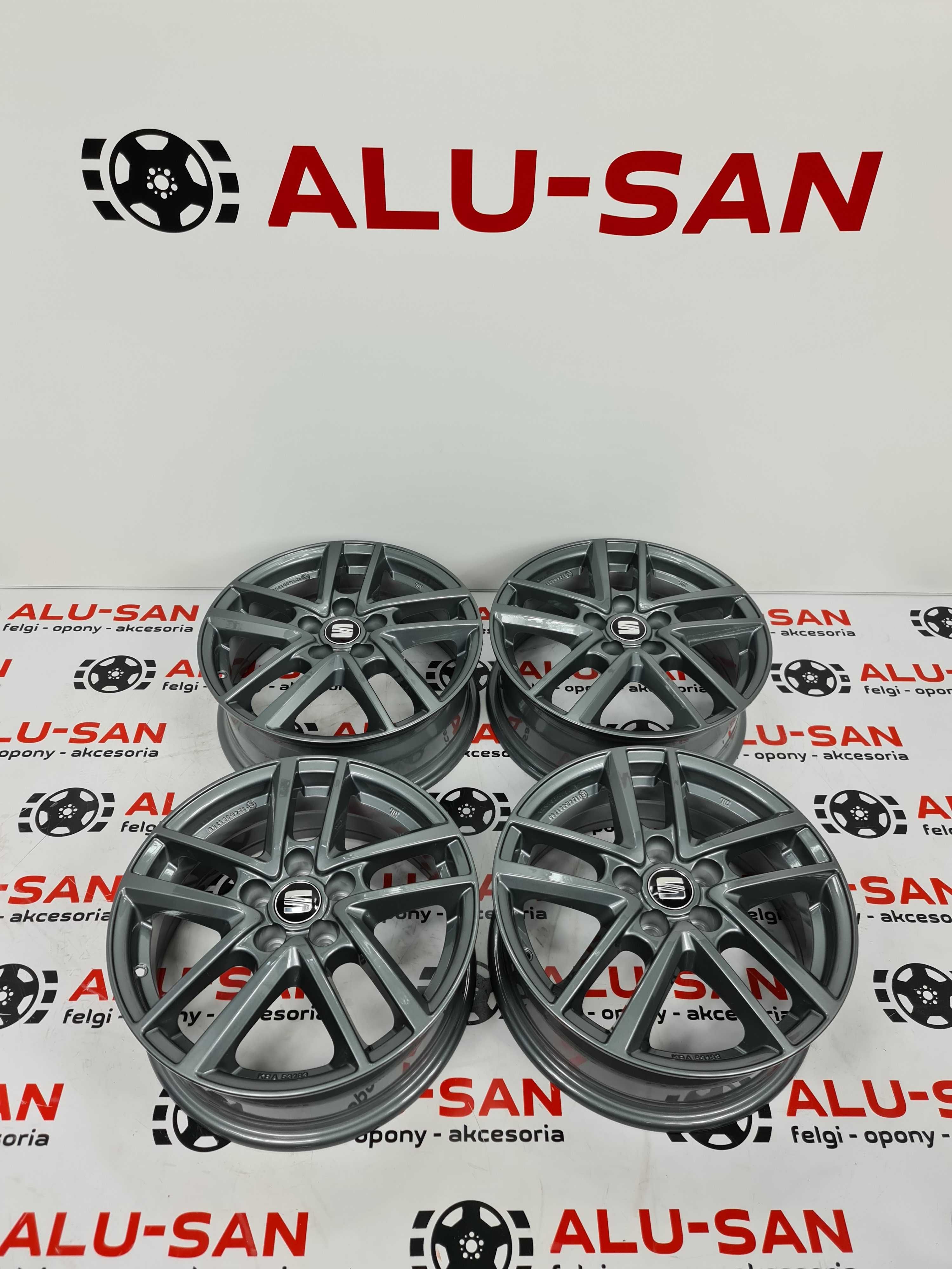 NOWE alufelgi SEAT 16" 5x100 Arona Cordoba IBIZA Leon Toledo Grafit