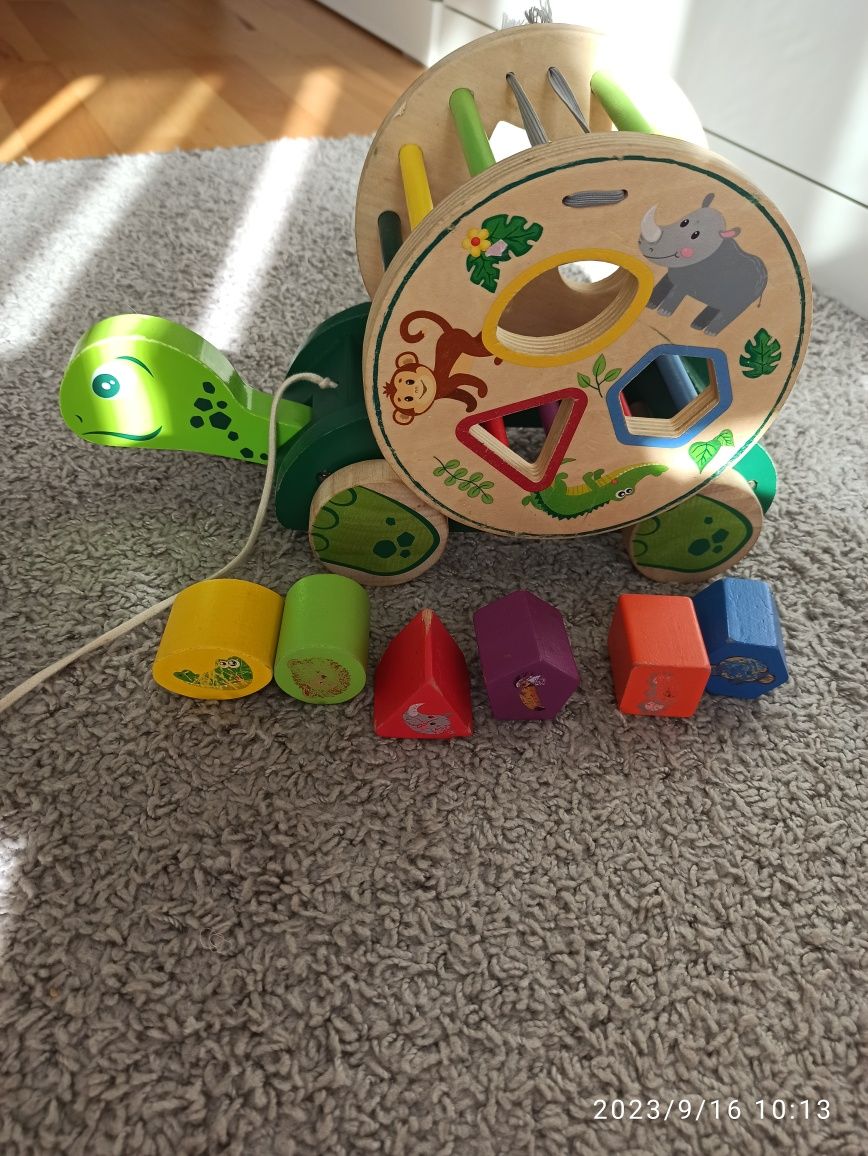 3 Sortery fisher price garnuszek na klocuszek,