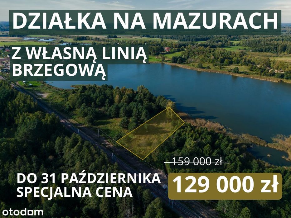 Atrakcyjna Działka Na Mazurach Z Linią Brzegową Jeziora Martiany
