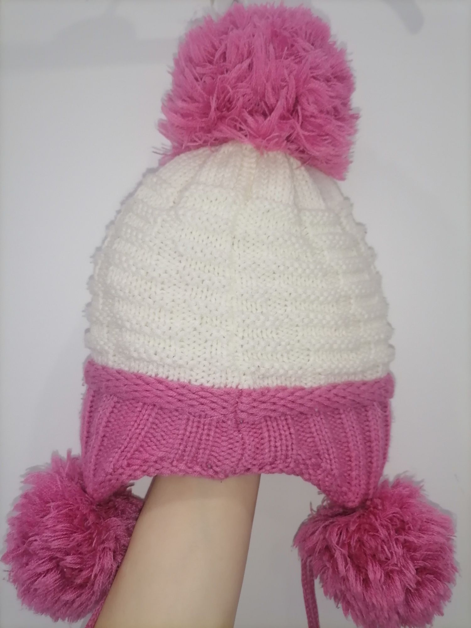 Дитяча зимова шапка для дівчинки 5-8 років