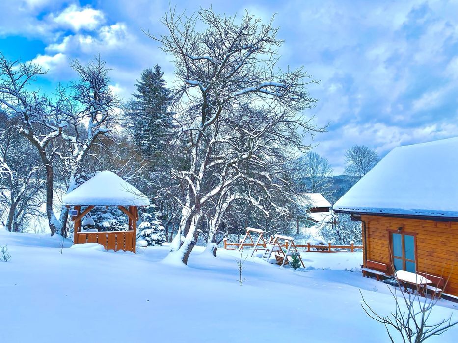 Dom z 3 sypialniami centralne,kominek sam na posesji  bieszczady