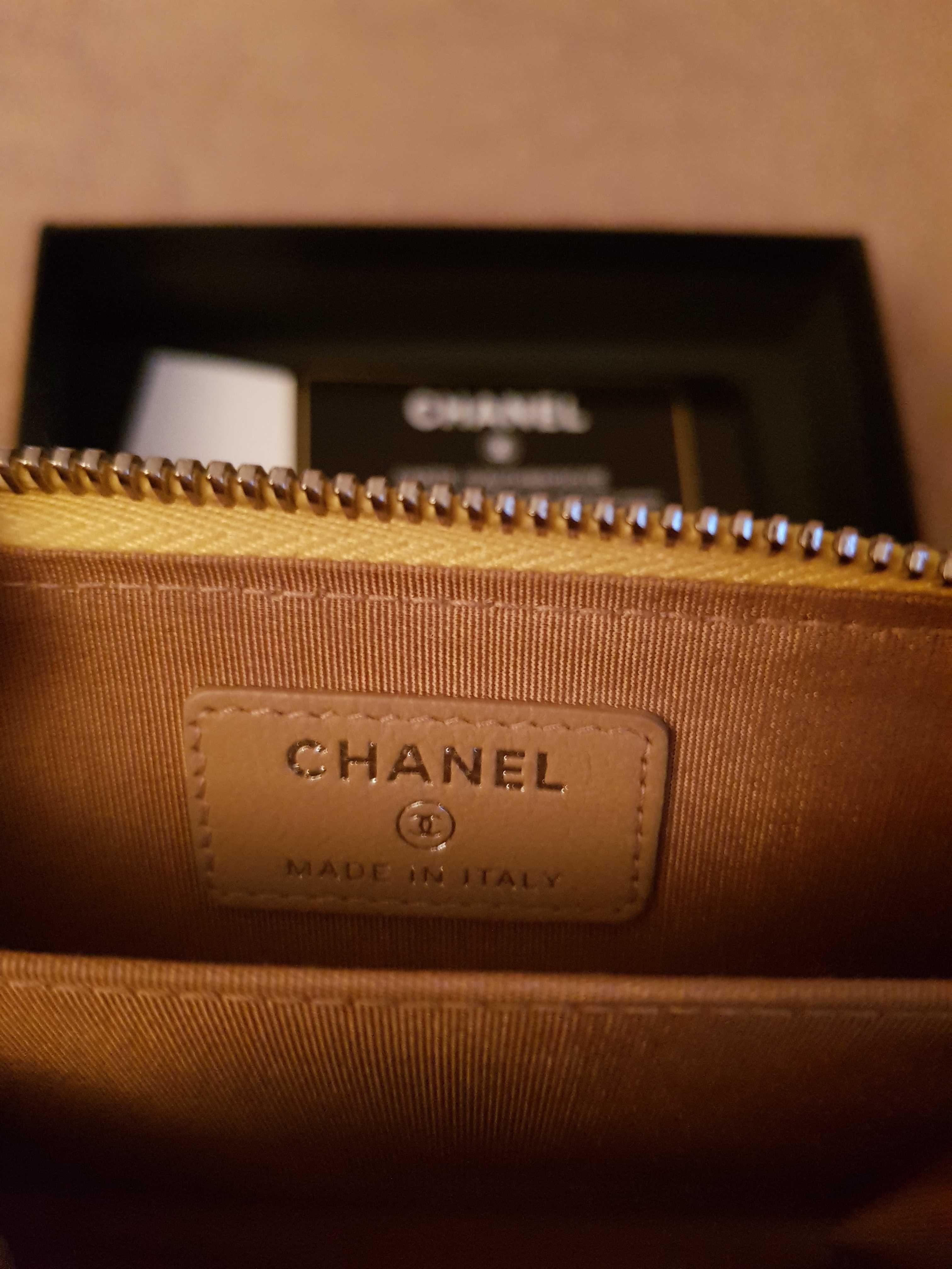 Chanel mini wallet cardholder yellow