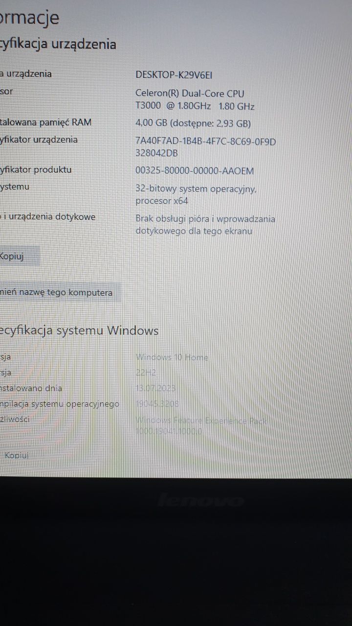 Lenovo g550 laptop