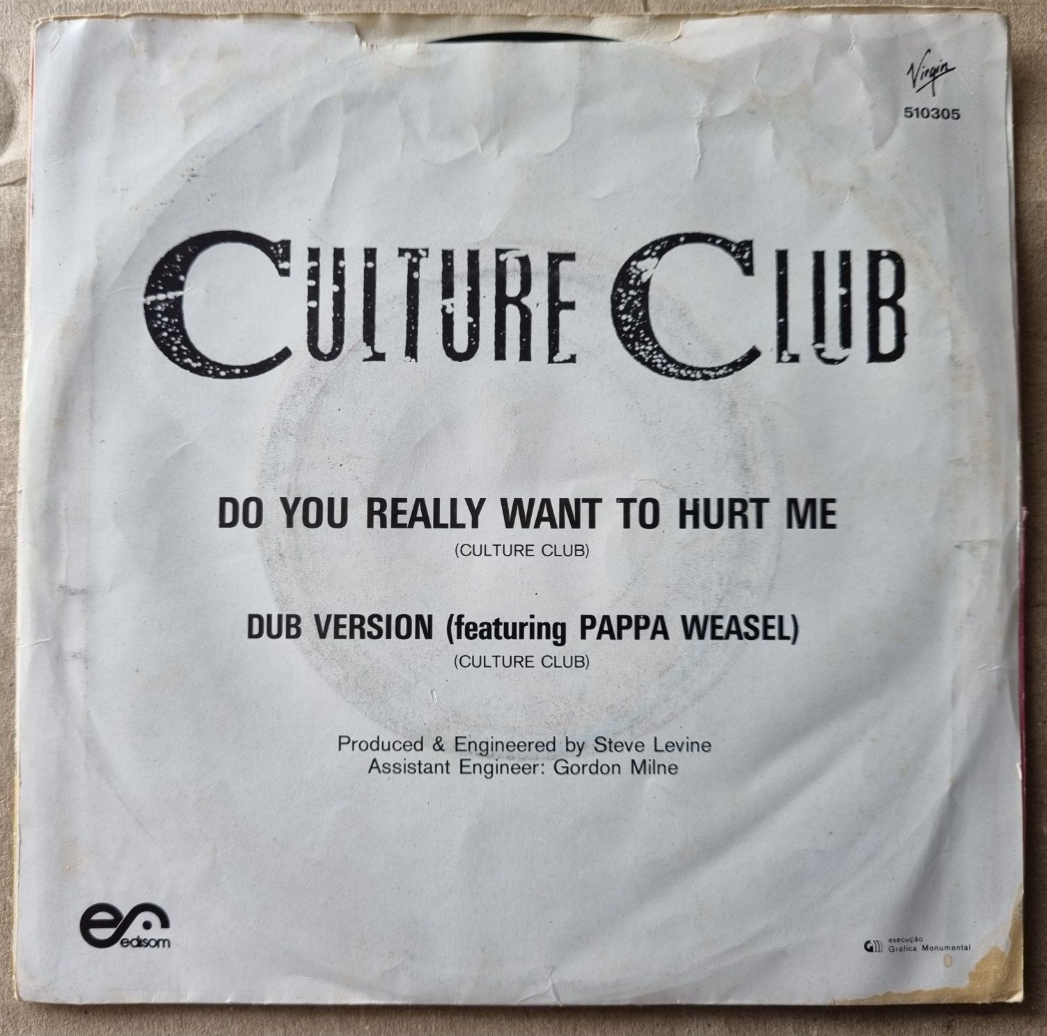 EP Culture club do you really want to hurt me (capa M. Boa disco M.Bom