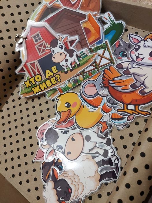 Дитяча розвиваюча гра картки на липучках для дітей від 1 року