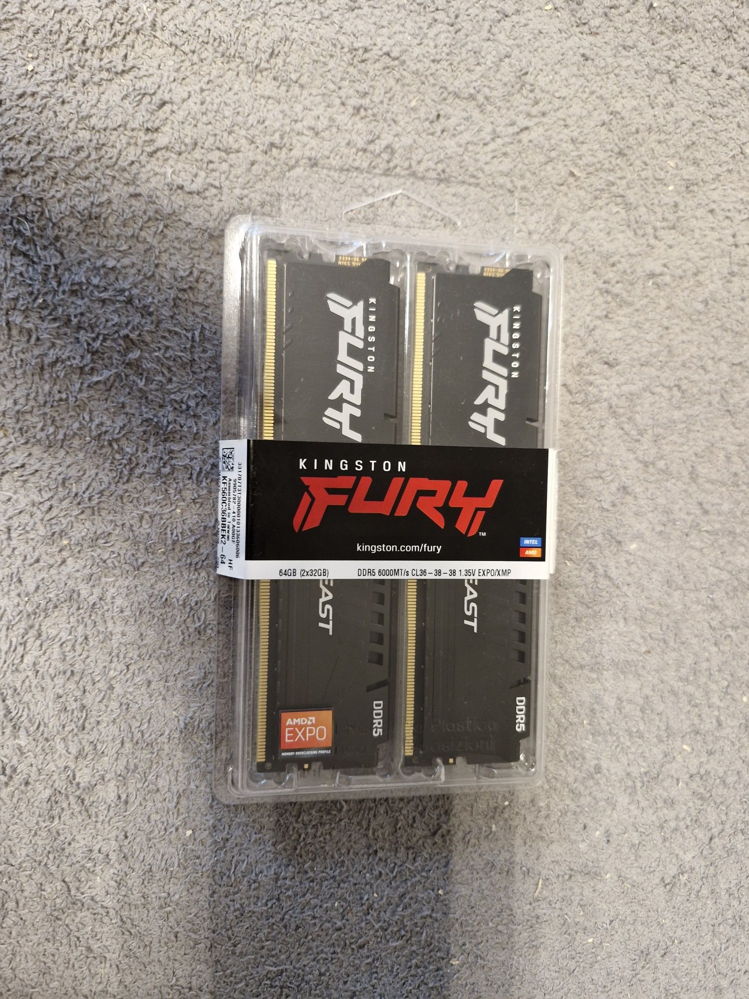 Pamięć RAM DDR5, 64GB, 6000MHz, Cl36