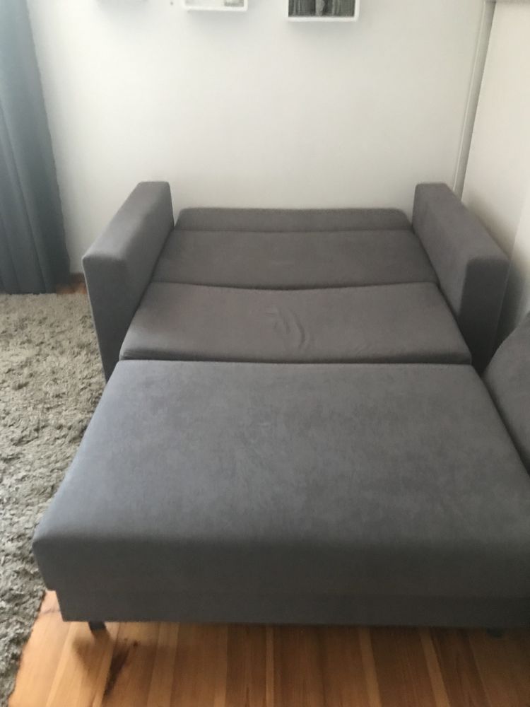 Sofa szara z funkcja spania