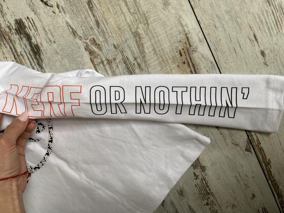 Nerf biala koszulka bluzka na długi rękaw nowa tshirt
