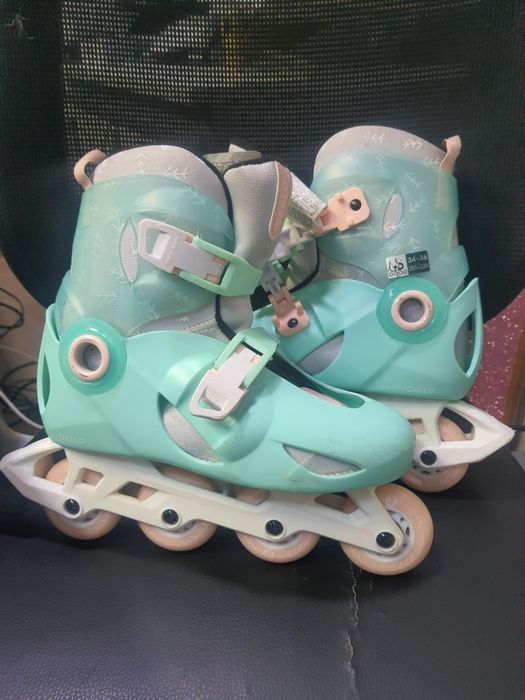 Patins verdes e rosa 34/36