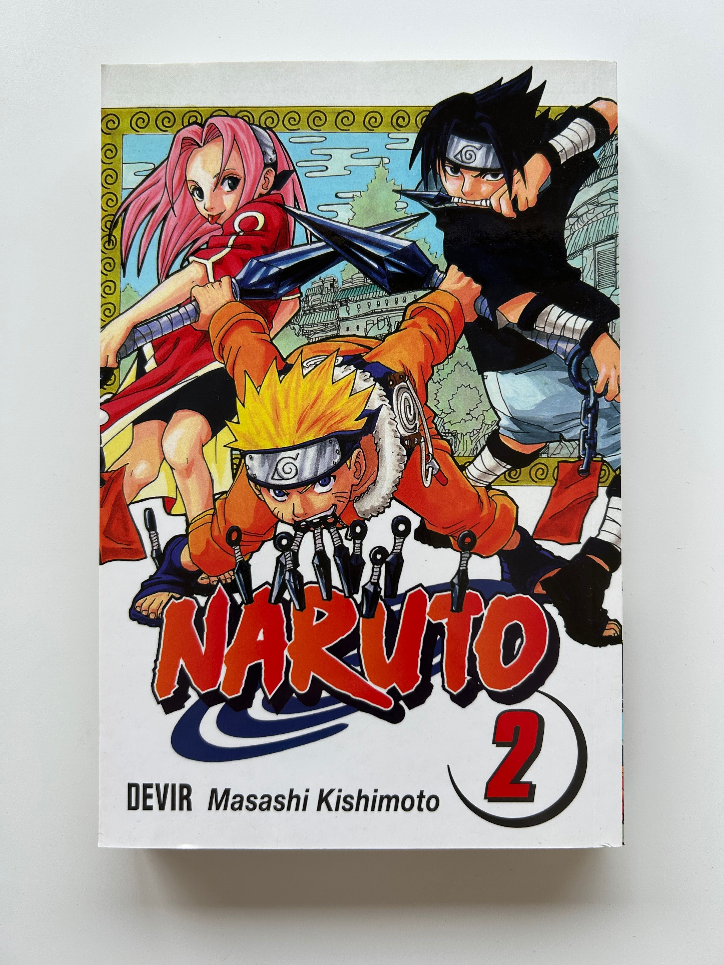 Naruto mangá volume 1, 2 e 3